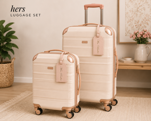 Personalized Laser Engraved PU Leather Luggage Tags | Custom Travel Tags for Him & Her