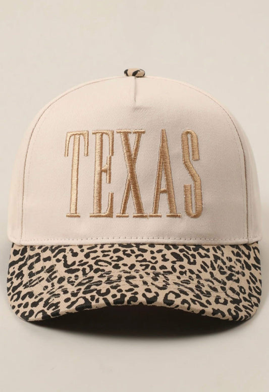 Texas Neutral Hat Leopard cap