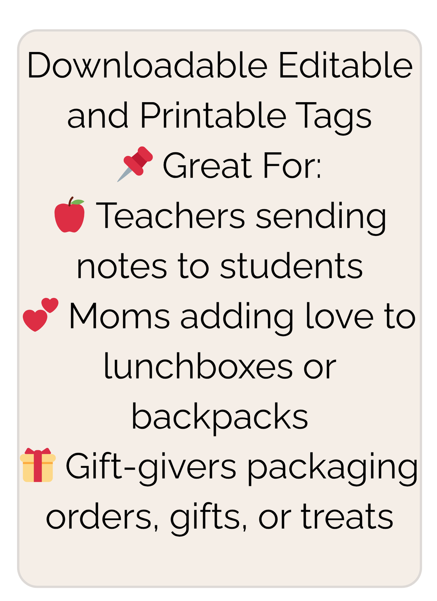 Free Printable tags- "mom edition"