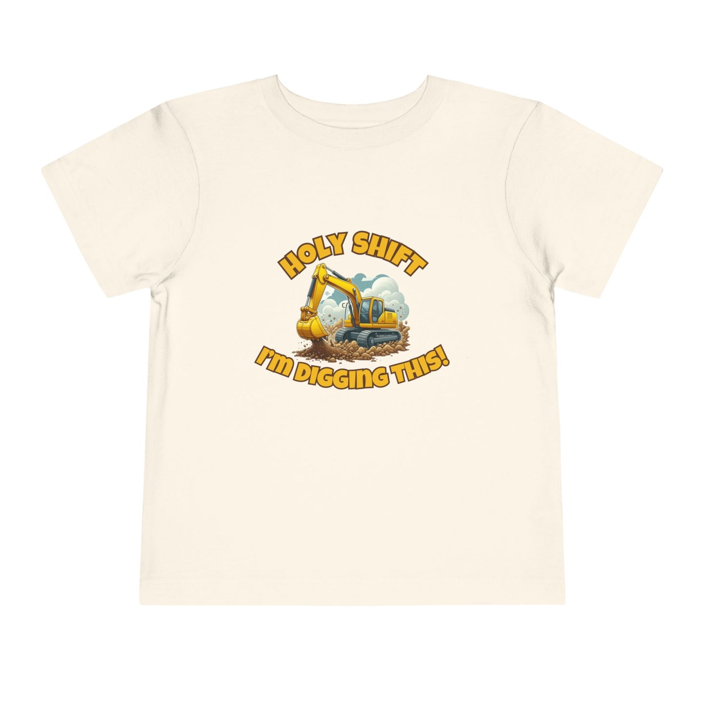 Funny Toddler Tee - Excavator T-Shirt "Holy Shift I'm Digging This! | Kids Construction Shirt, Toddler Gift, Kid Birthday Tee, Fun Play wear, Cute [...]