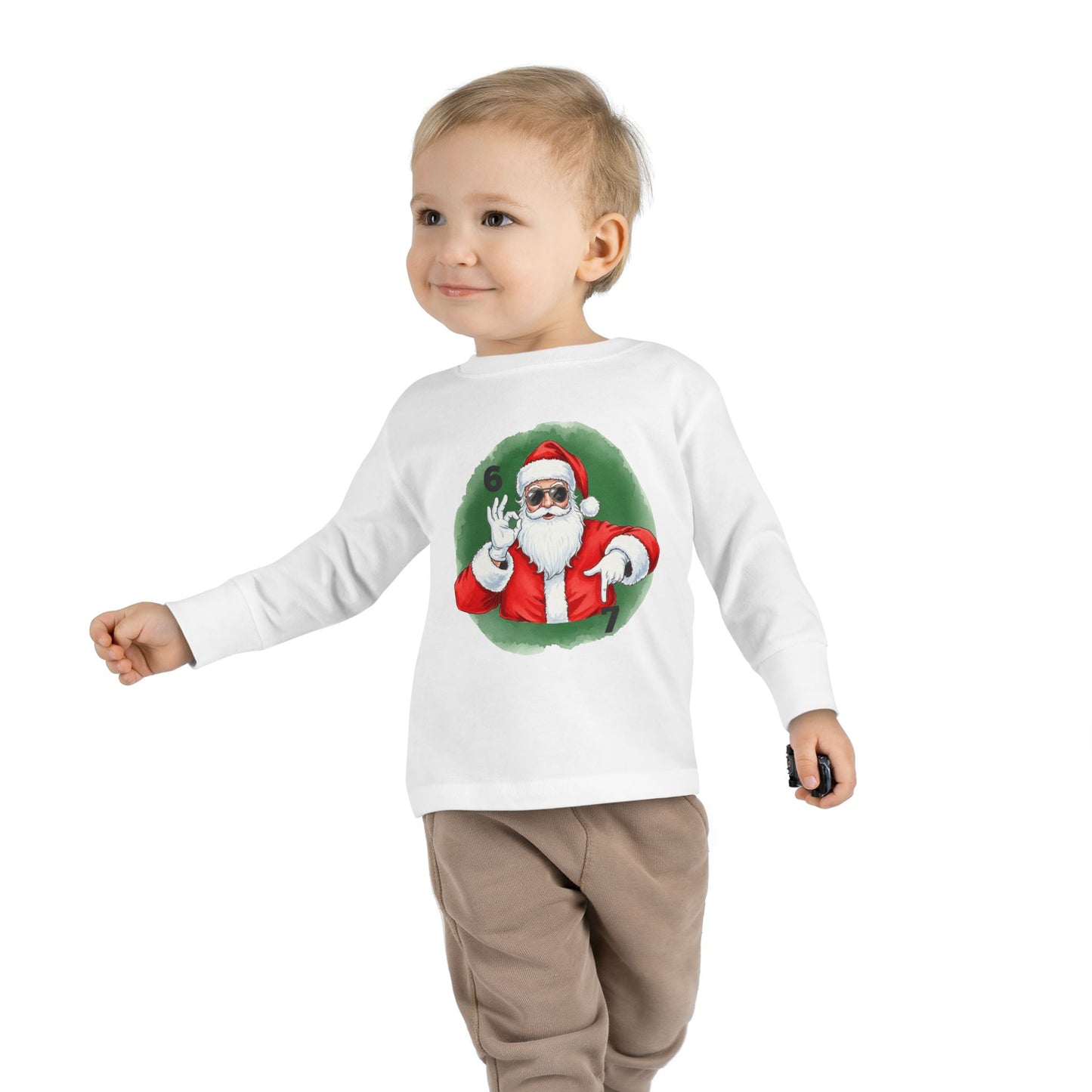 🎅 Stay Cool This Christmas with the “67 Santa” Tee! — Toddler Long Sleeve Tee