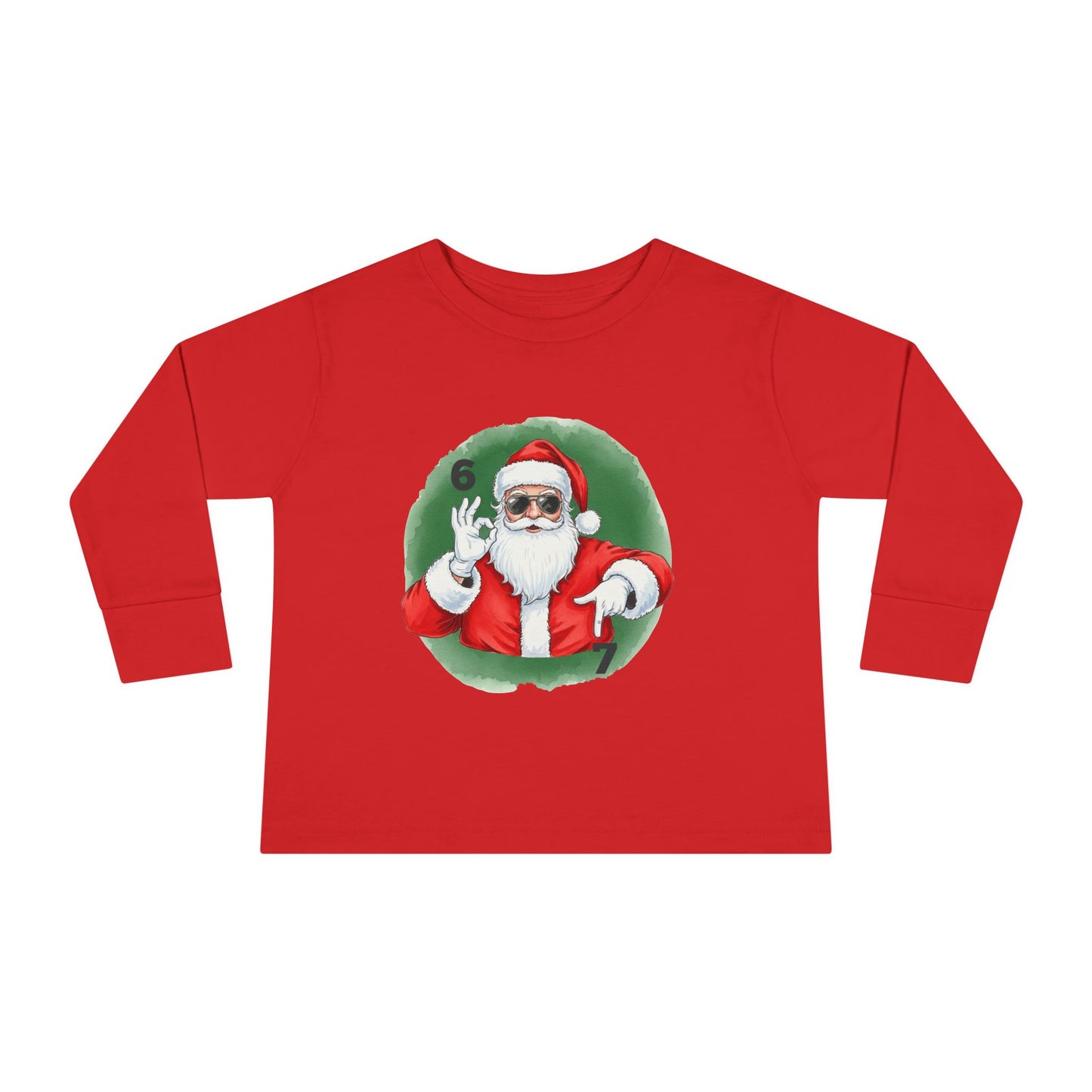🎅 Stay Cool This Christmas with the “67 Santa” Tee! — Toddler Long Sleeve Tee