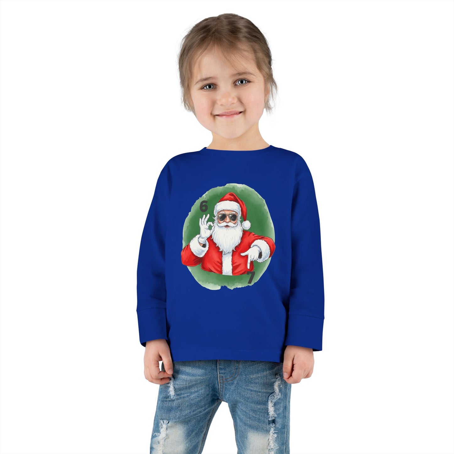 🎅 Stay Cool This Christmas with the “67 Santa” Tee! — Toddler Long Sleeve Tee