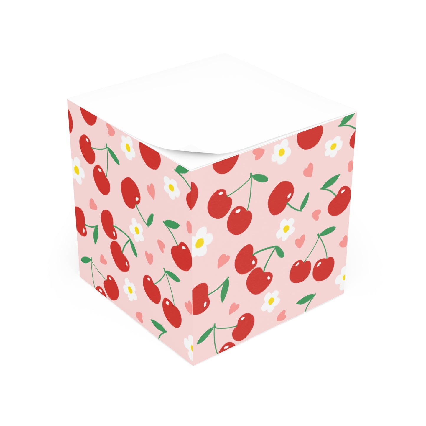 Customized Note 700, Cherry 700 Note Cube, Stationery for Office, Gift for Her, Desk Essentials, Cherry Blossom Decor, School Supplies, Cherry Themed