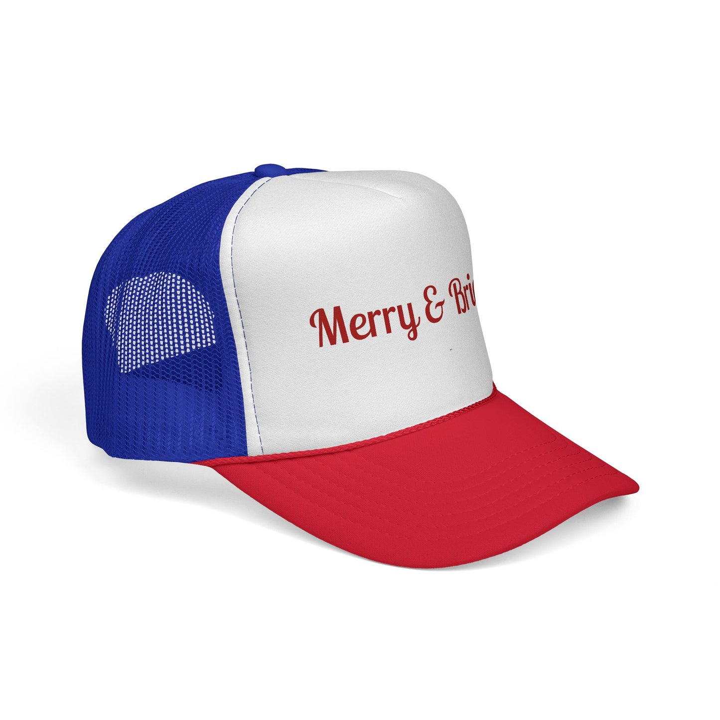 Merry & Bright Trucker Hat – Festive Christmas Mesh Cap