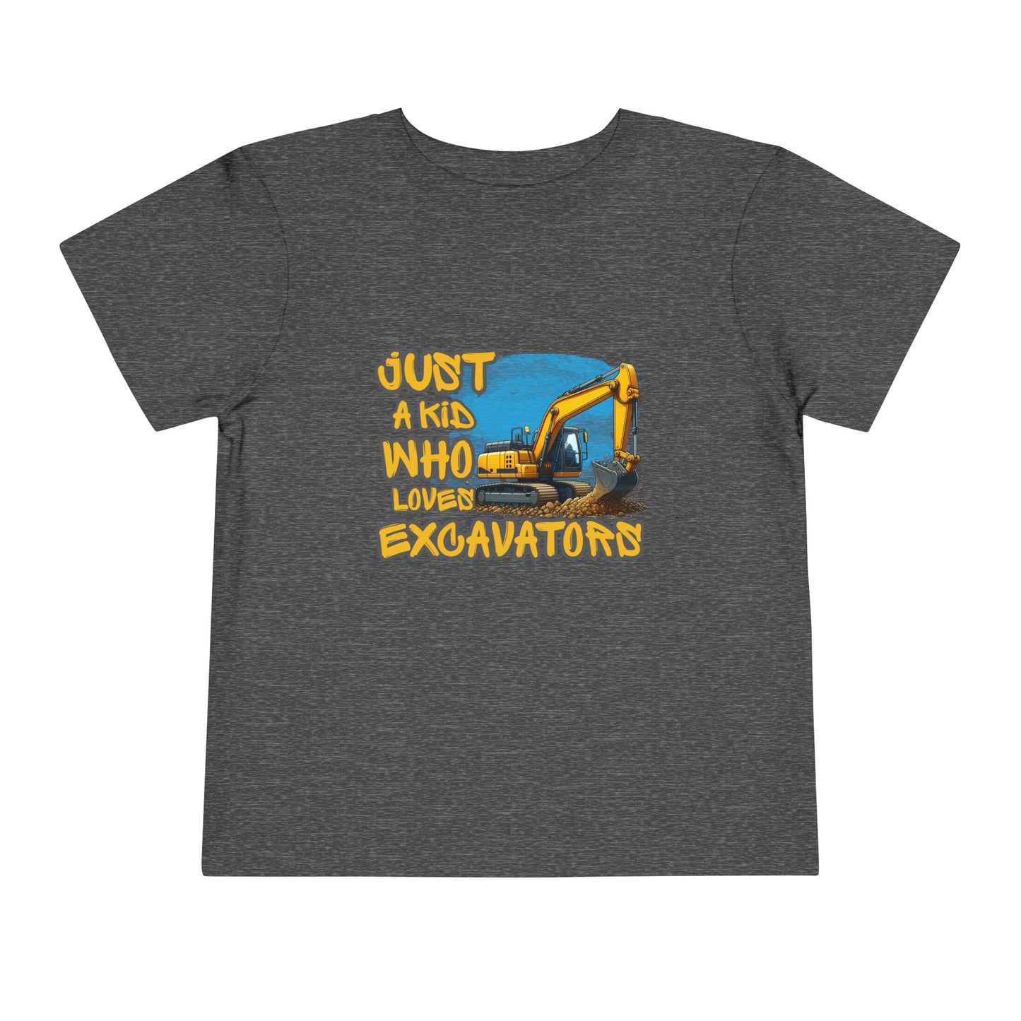 Excavator Toddler Tee - Just a Kid Who Loves Excavators, Toddler Gift, Kids' Apparel, Construction Theme T-shirt, Playtime Shirt