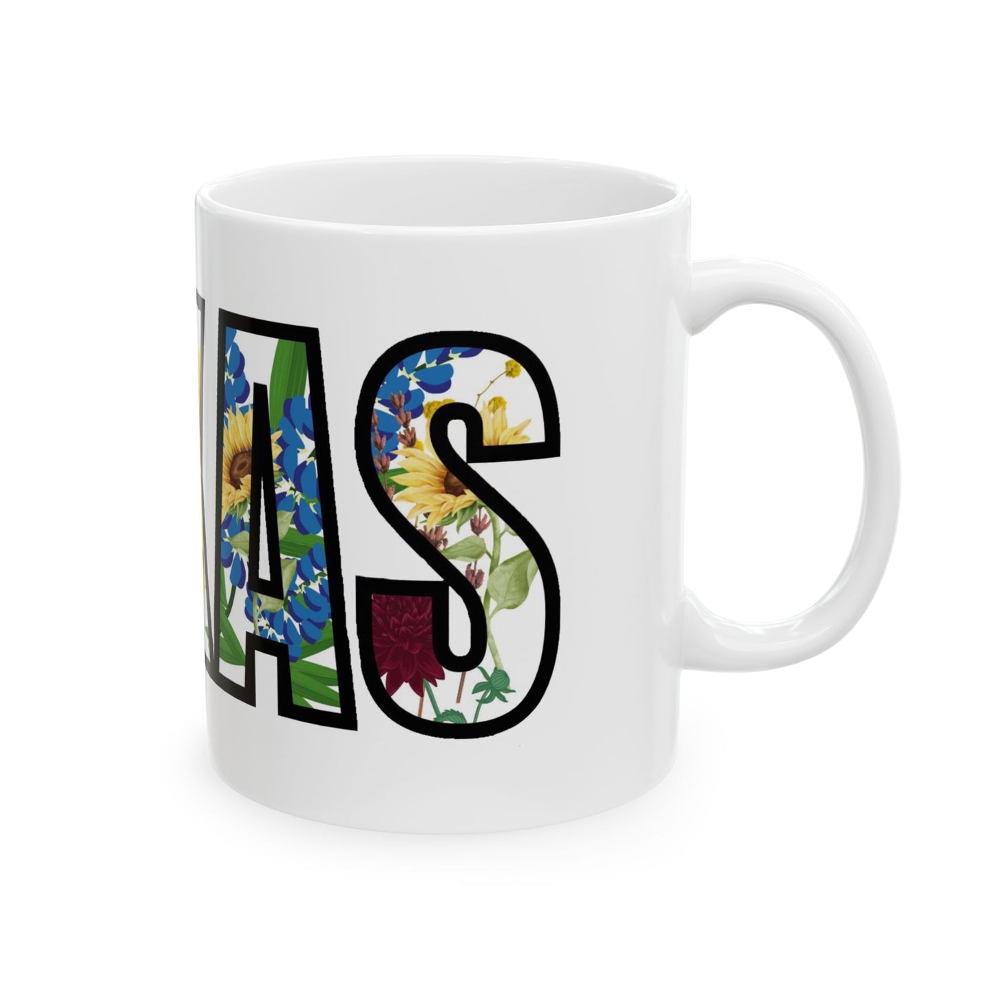 Texas Floral Ceramic Mug - 11oz & 15oz - Perfect for Gifts & Celebrations