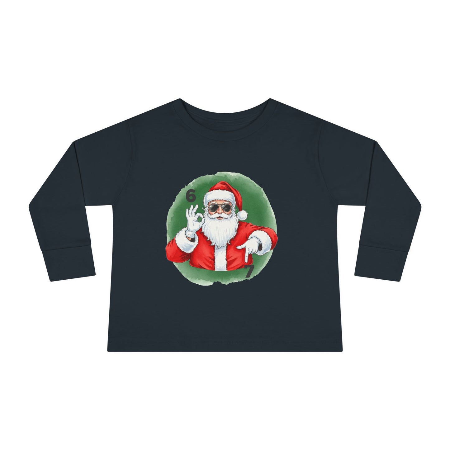 🎅 Stay Cool This Christmas with the “67 Santa” Tee! — Toddler Long Sleeve Tee
