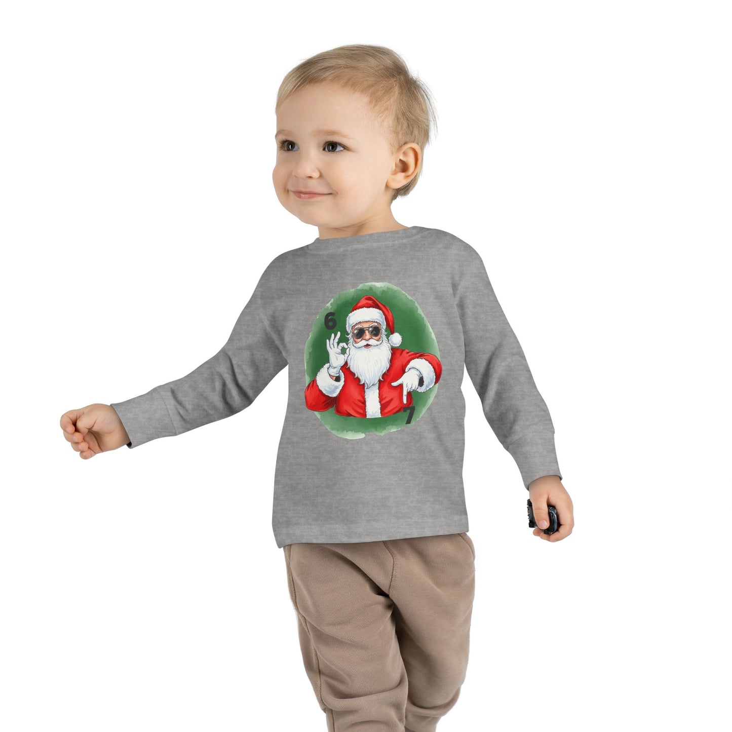 🎅 Stay Cool This Christmas with the “67 Santa” Tee! — Toddler Long Sleeve Tee
