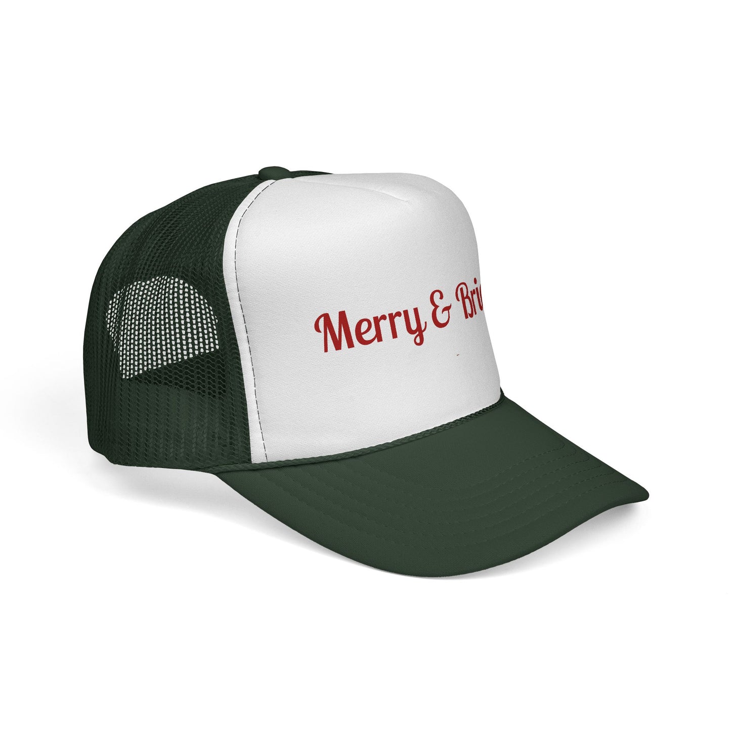 Merry & Bright Trucker Hat – Festive Christmas Mesh Cap