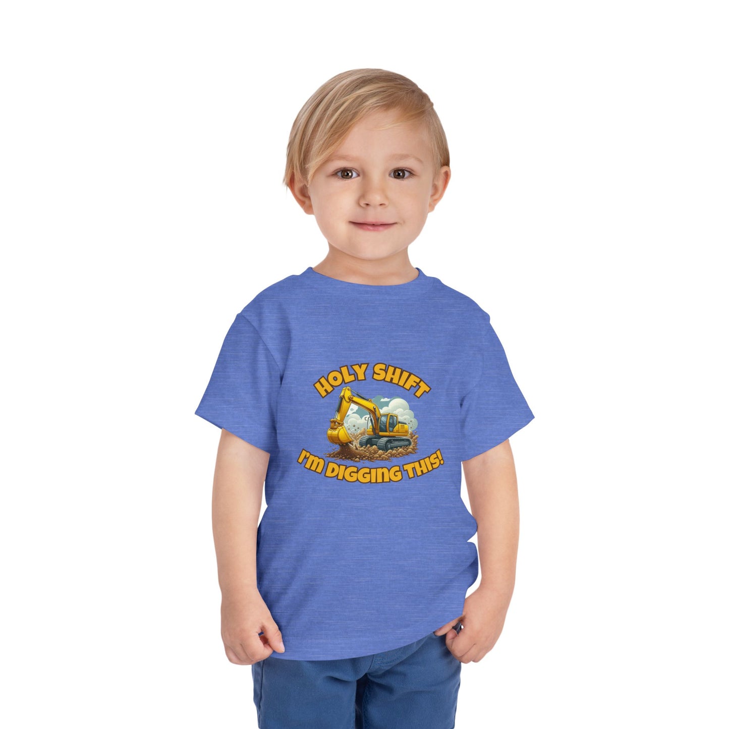 Funny Toddler Tee - Excavator T-Shirt "Holy Shift I'm Digging This! | Kids Construction Shirt, Toddler Gift, Kid Birthday Tee, Fun Play wear, Cute [...]