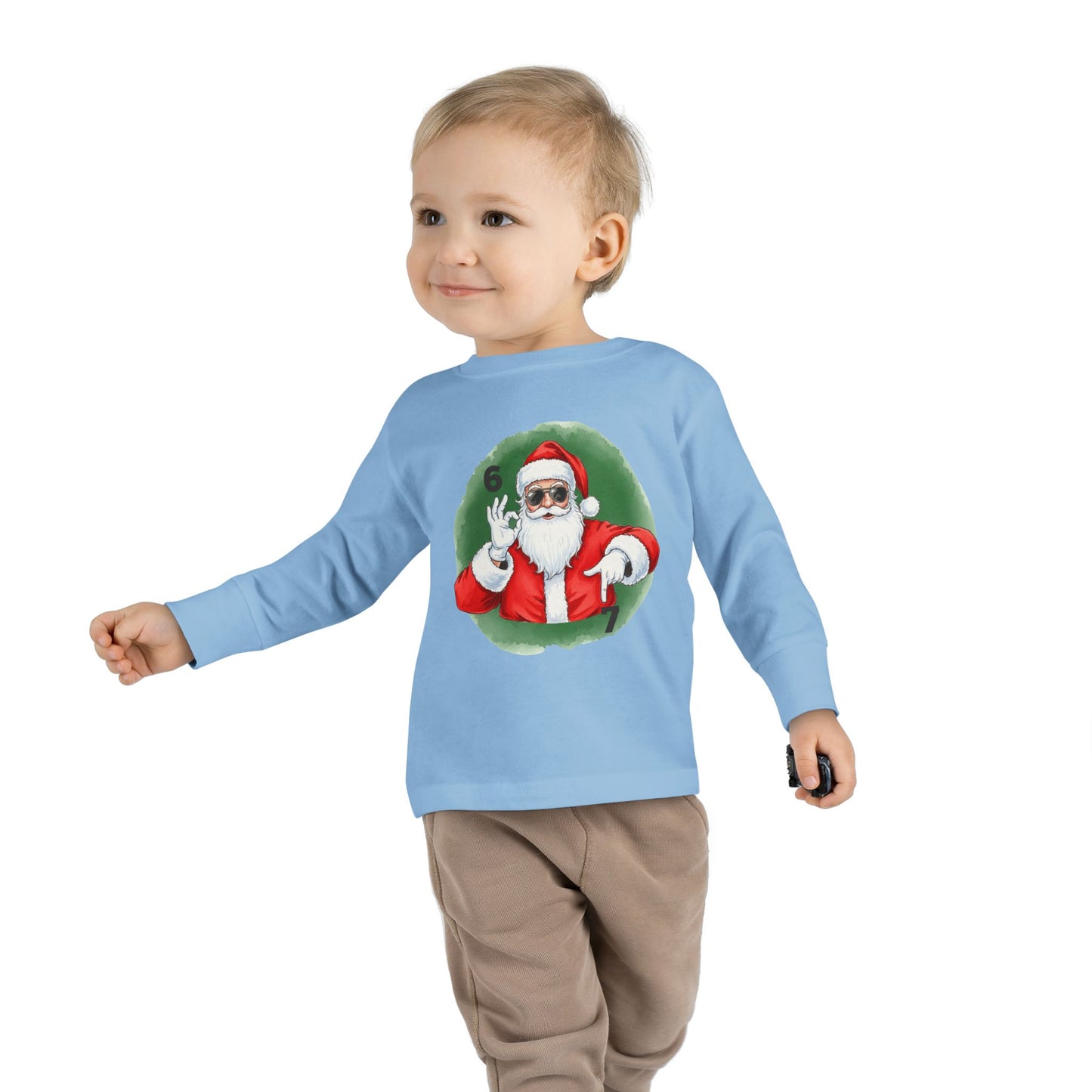 🎅 Stay Cool This Christmas with the “67 Santa” Tee! — Toddler Long Sleeve Tee
