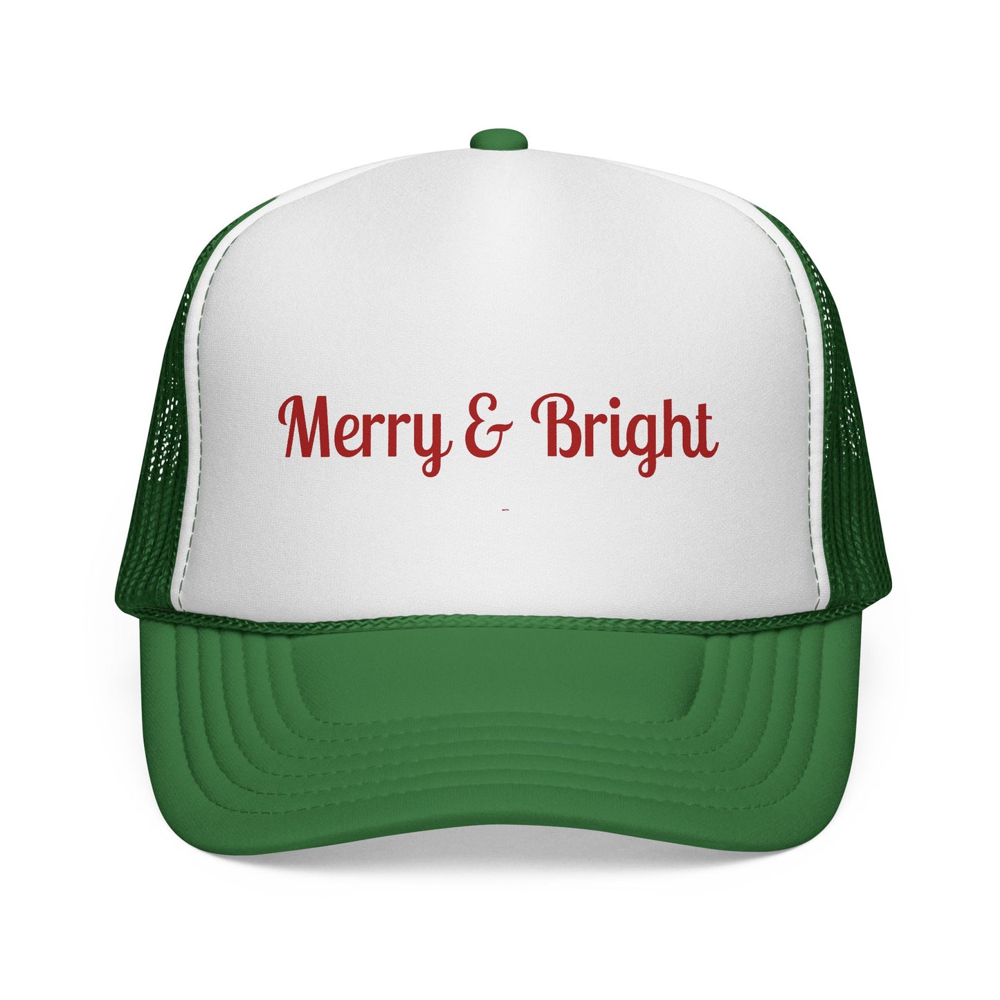 Merry & Bright Trucker Hat – Festive Christmas Mesh Cap