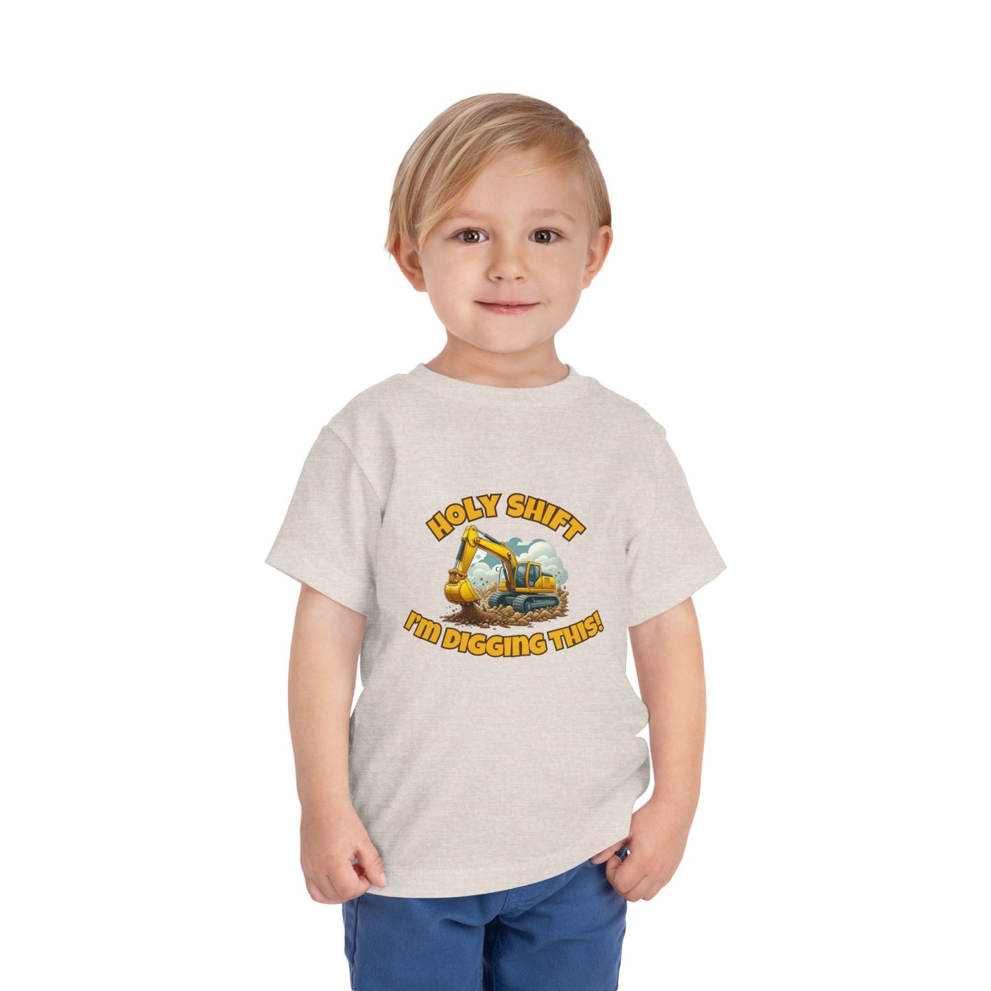 Funny Toddler Tee - Excavator T-Shirt "Holy Shift I'm Digging This! | Kids Construction Shirt, Toddler Gift, Kid Birthday Tee, Fun Play wear, Cute [...]