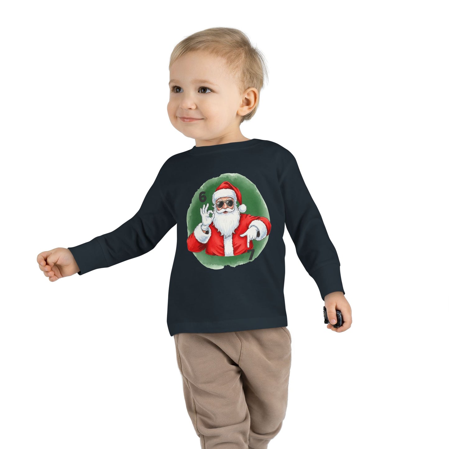 🎅 Stay Cool This Christmas with the “67 Santa” Tee! — Toddler Long Sleeve Tee