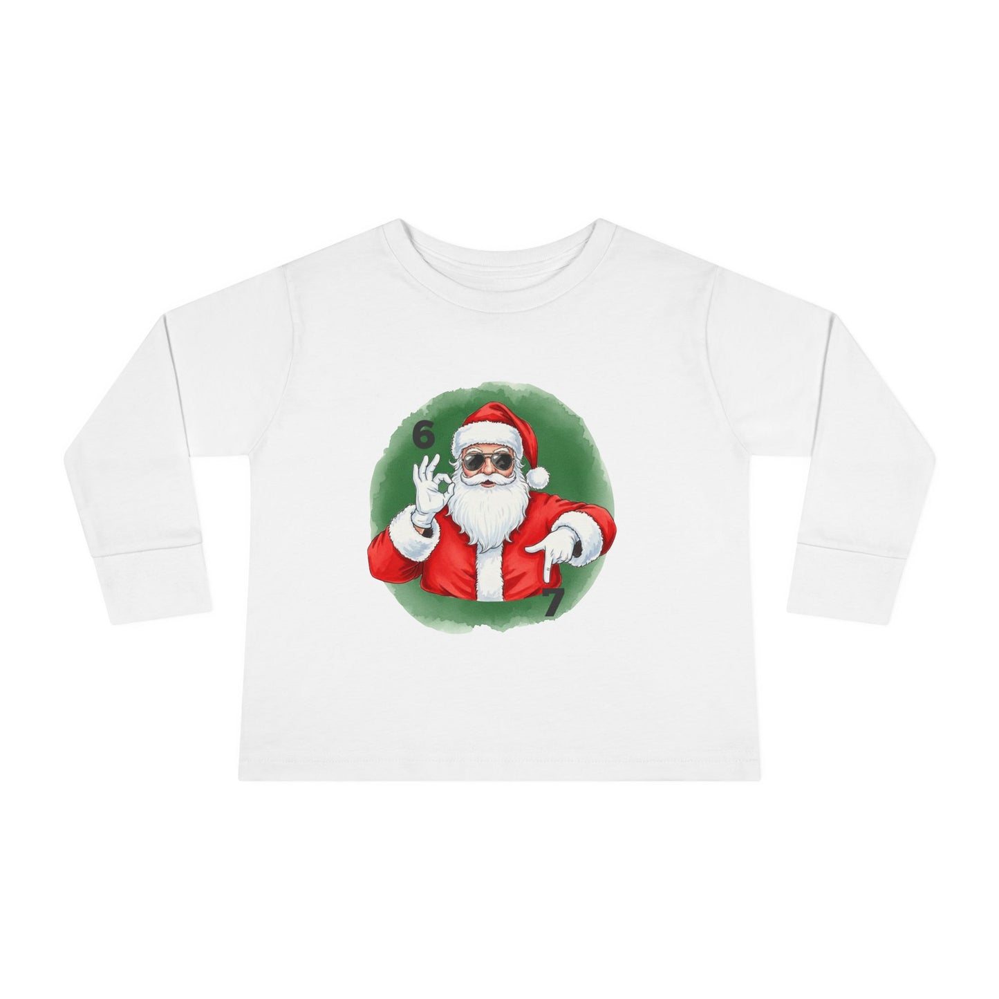 🎅 Stay Cool This Christmas with the “67 Santa” Tee! — Toddler Long Sleeve Tee