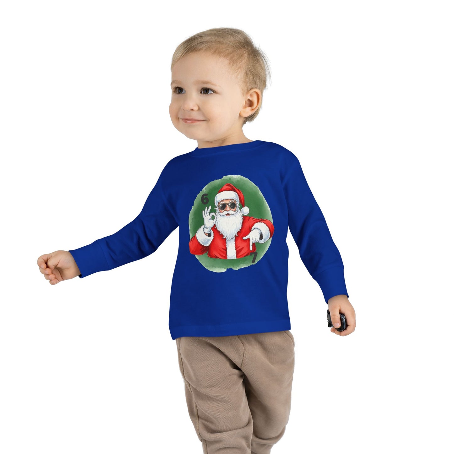 🎅 Stay Cool This Christmas with the “67 Santa” Tee! — Toddler Long Sleeve Tee