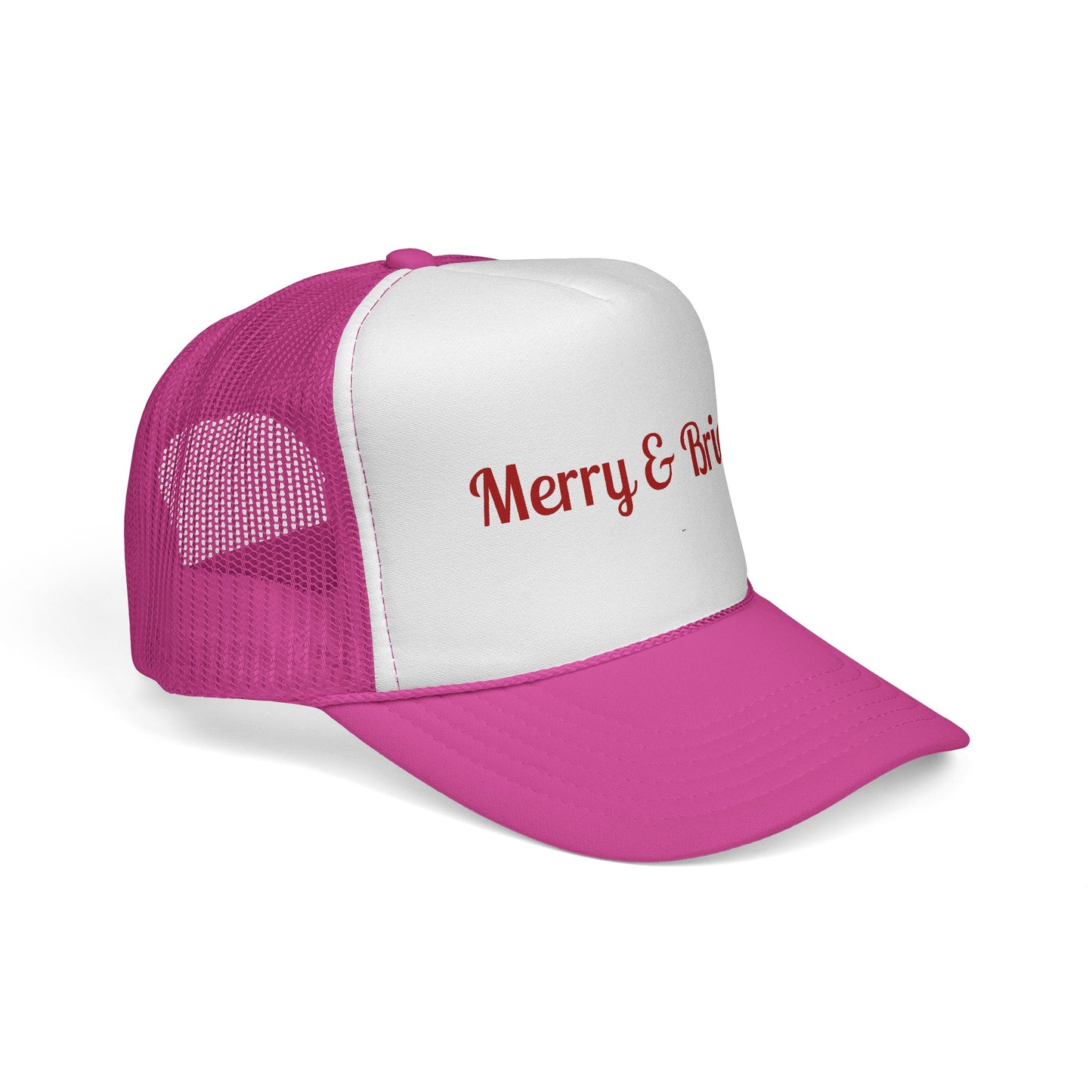 Merry & Bright Trucker Hat – Festive Christmas Mesh Cap