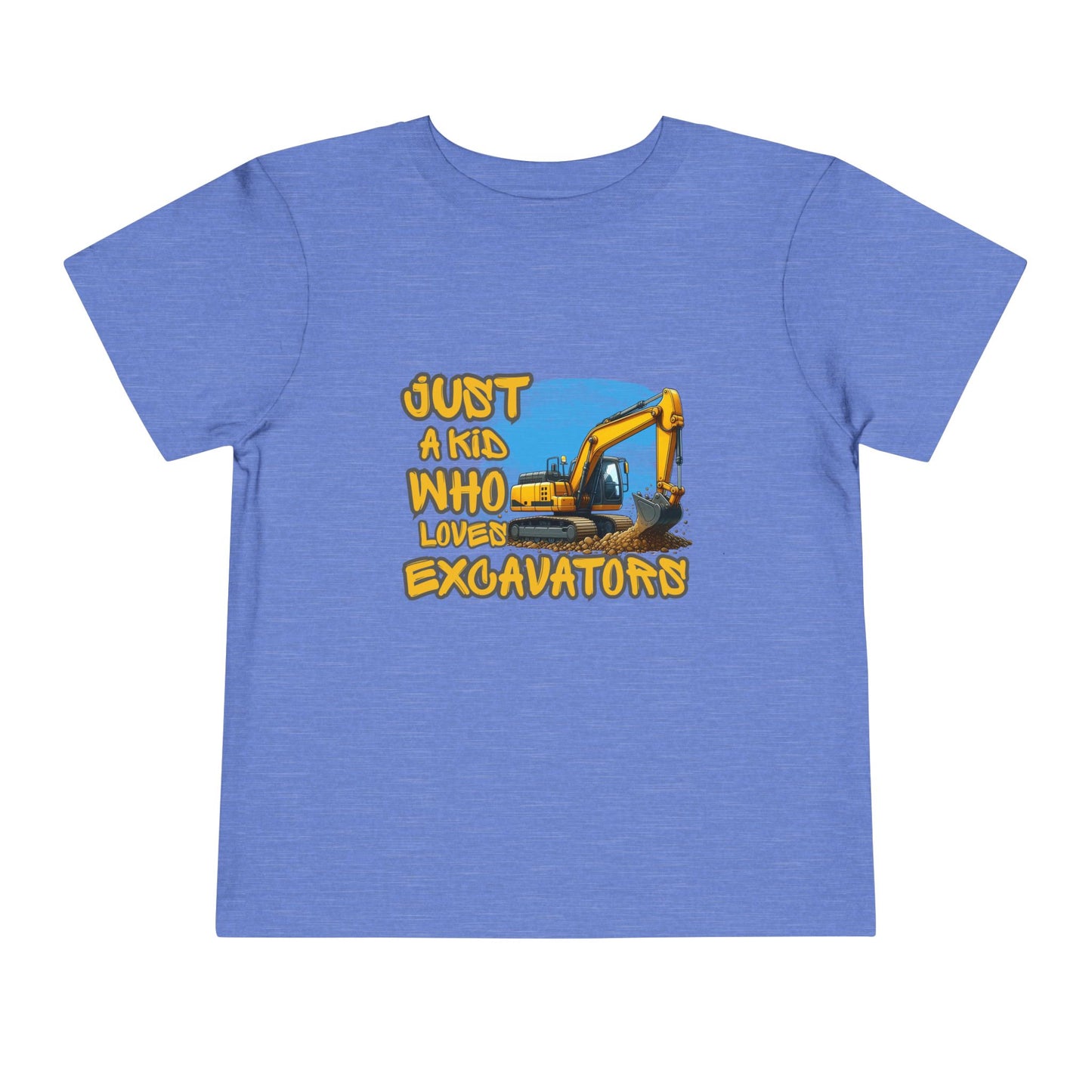 Excavator Toddler Tee - Just a Kid Who Loves Excavators, Toddler Gift, Kids' Apparel, Construction Theme T-shirt, Playtime Shirt