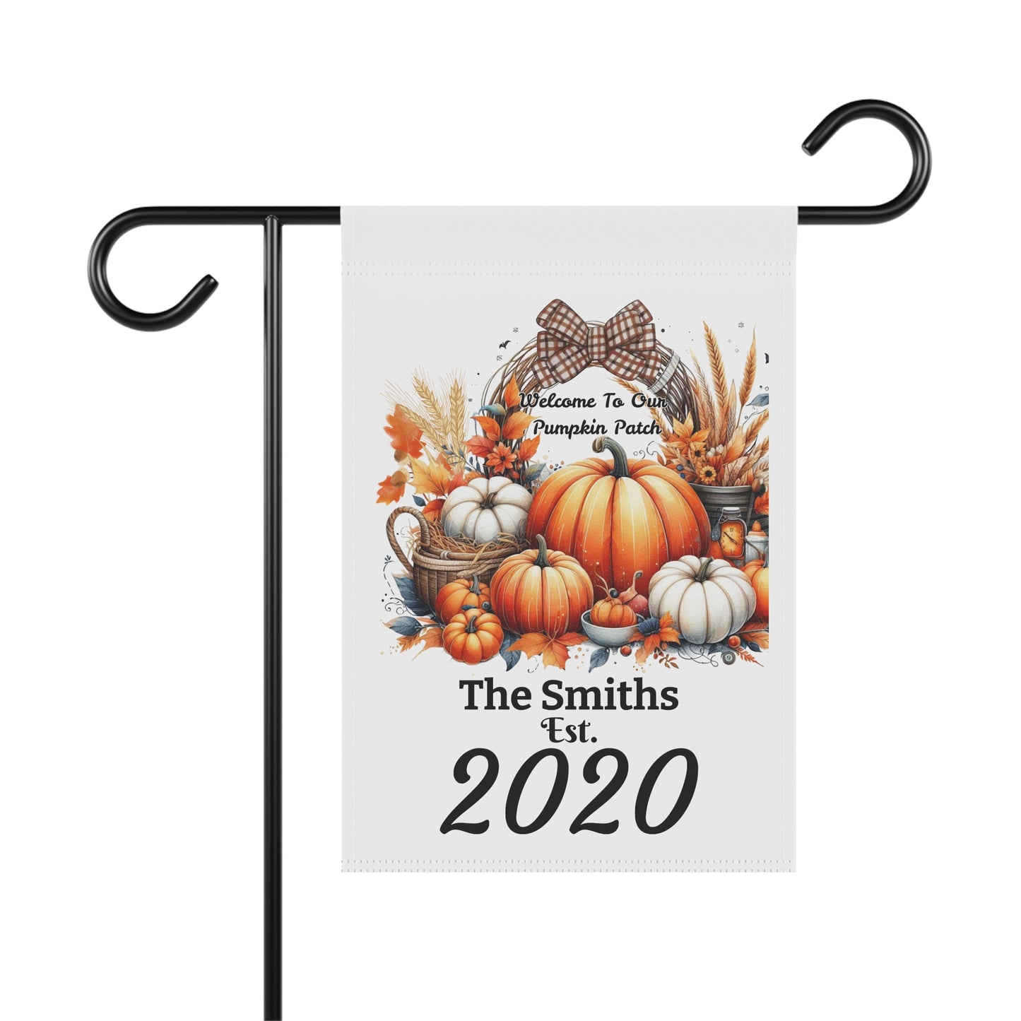 Personalized Fall Welcome Garden Banner, Personalized Seasonal Decor, Pumpkin Patch Sign, Outdoor Flag, Home and Garden Decoration