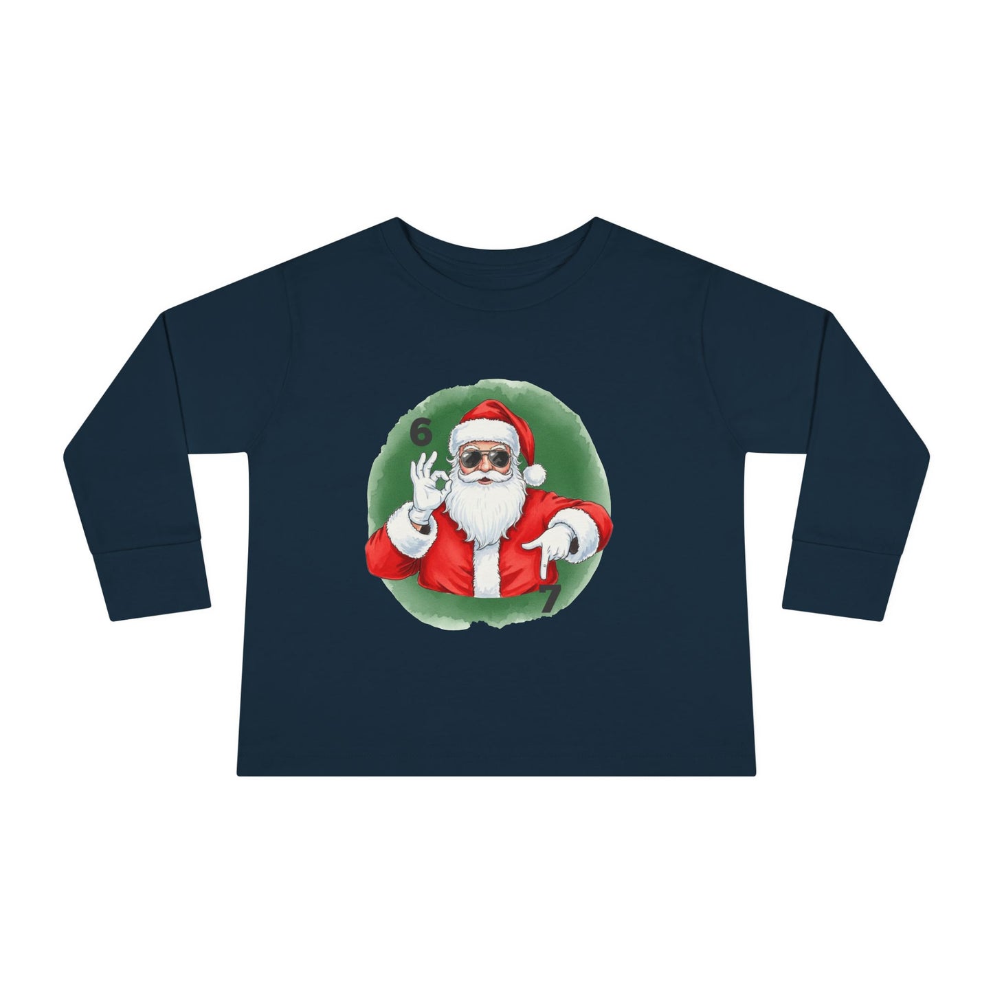 🎅 Stay Cool This Christmas with the “67 Santa” Tee! — Toddler Long Sleeve Tee