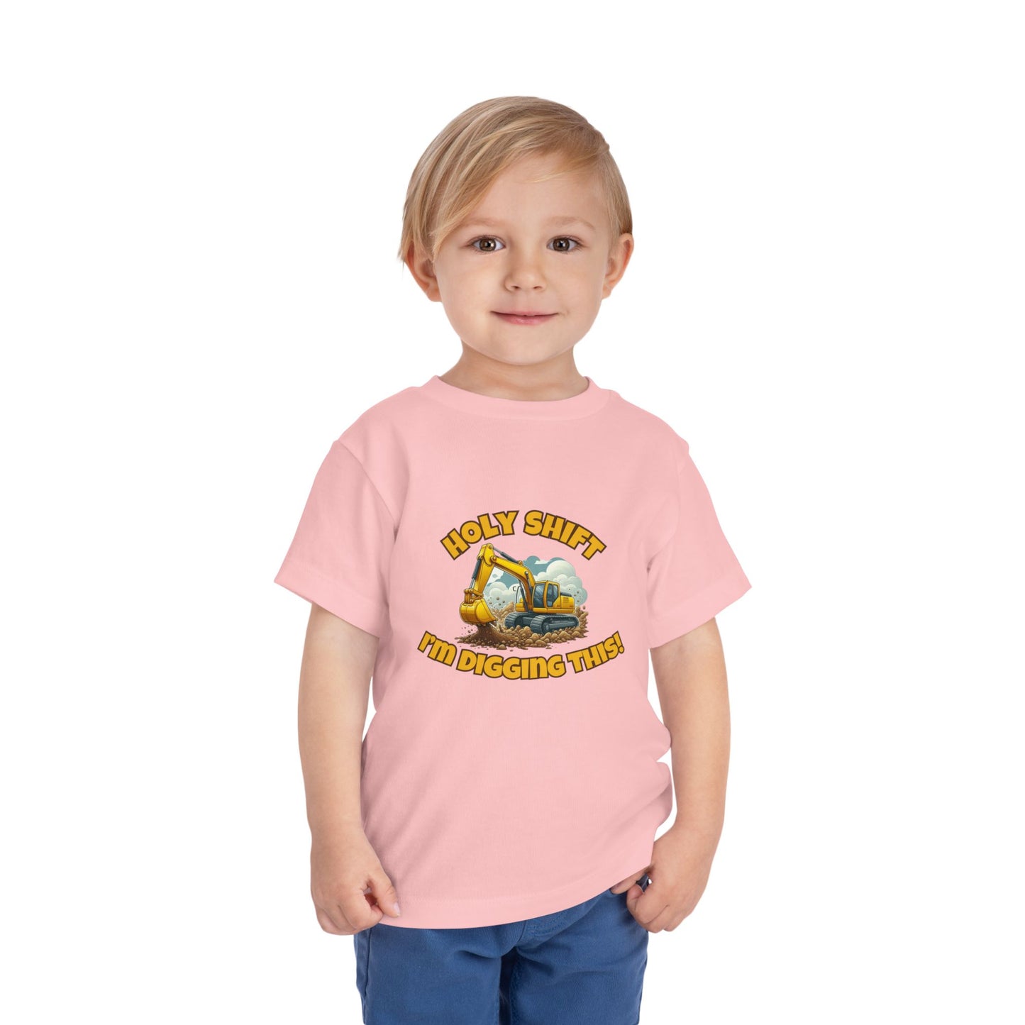 Funny Toddler Tee - Excavator T-Shirt "Holy Shift I'm Digging This! | Kids Construction Shirt, Toddler Gift, Kid Birthday Tee, Fun Play wear, Cute [...]