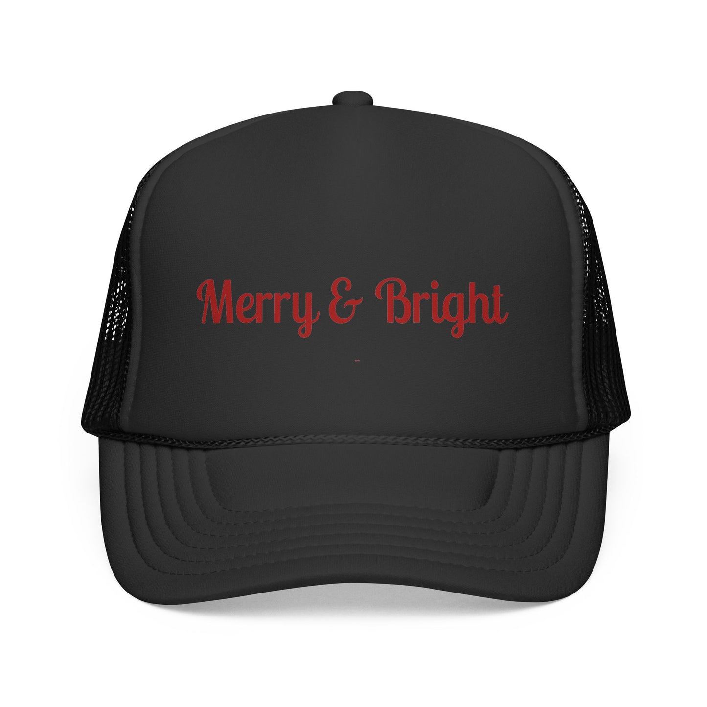 Merry & Bright Trucker Hat – Festive Christmas Mesh Cap