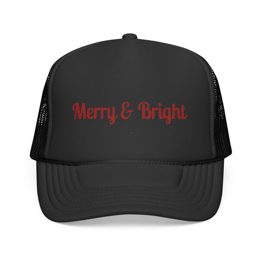 Merry & Bright Trucker Hat – Festive Christmas Mesh Cap