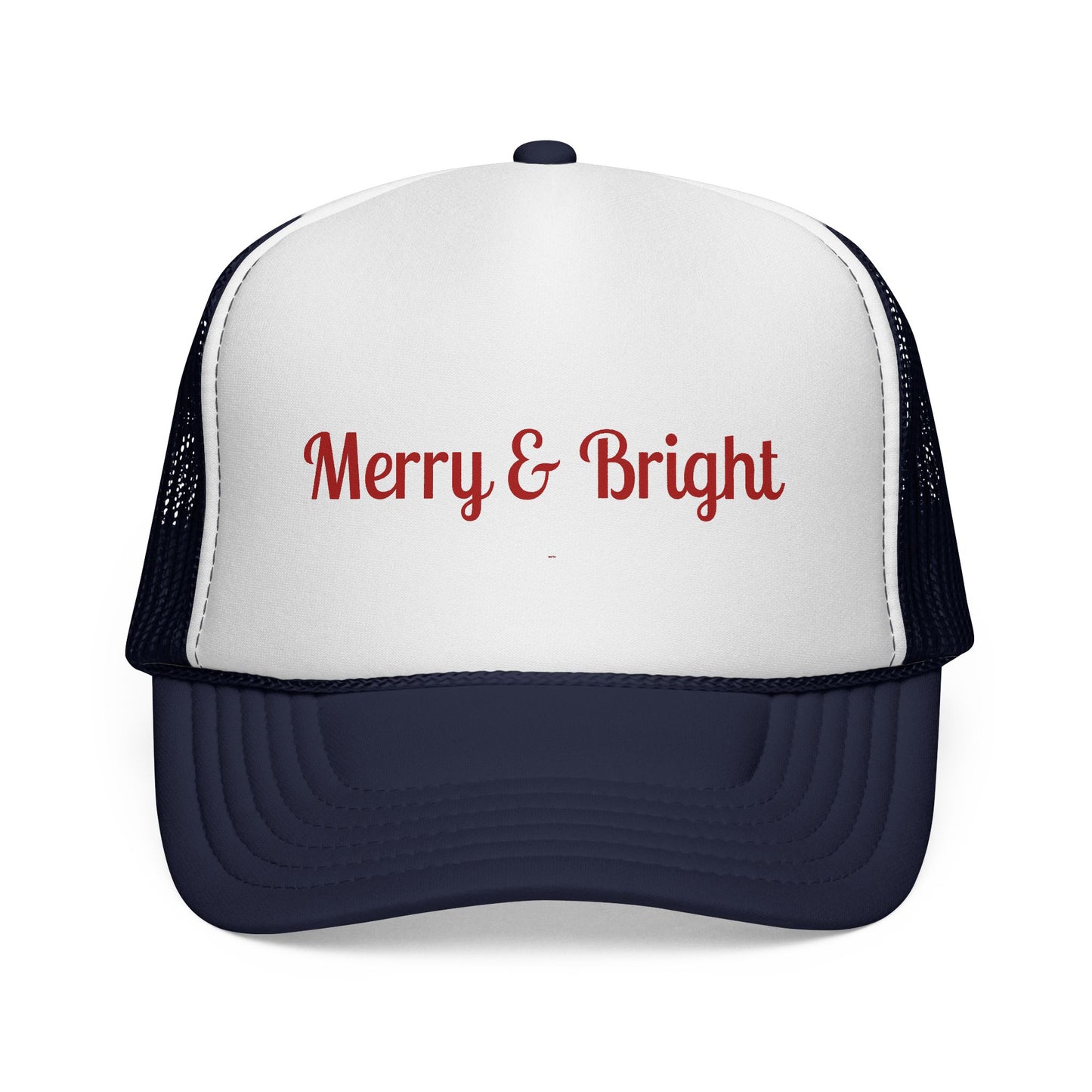 Merry & Bright Trucker Hat – Festive Christmas Mesh Cap