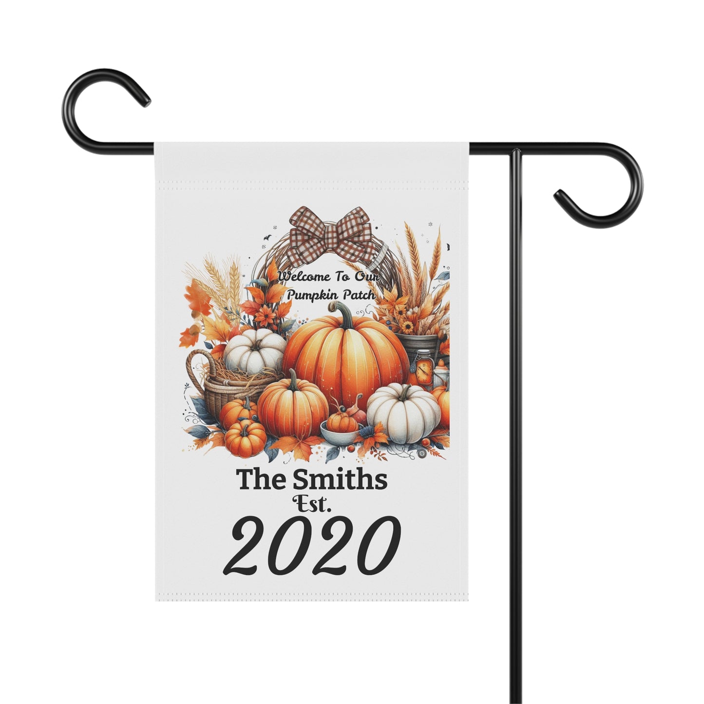 Personalized Fall Welcome Garden Banner, Personalized Seasonal Decor, Pumpkin Patch Sign, Outdoor Flag, Home and Garden Decoration