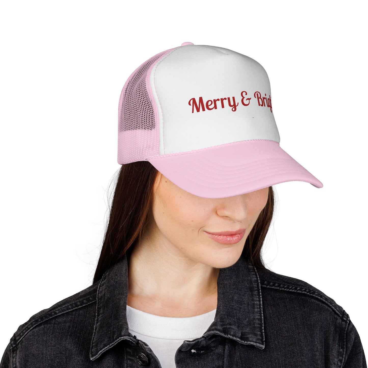 Merry & Bright Trucker Hat – Festive Christmas Mesh Cap