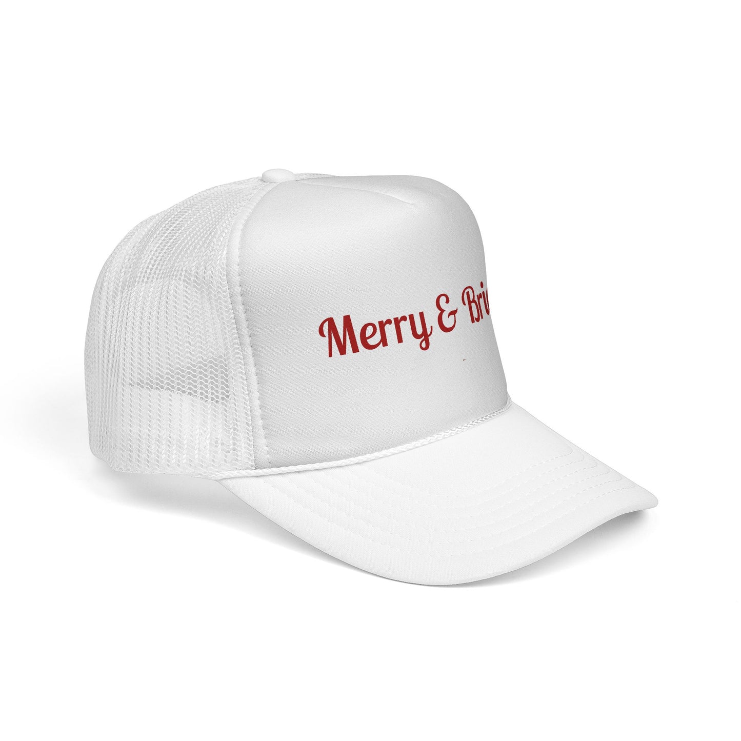 Merry & Bright Trucker Hat – Festive Christmas Mesh Cap