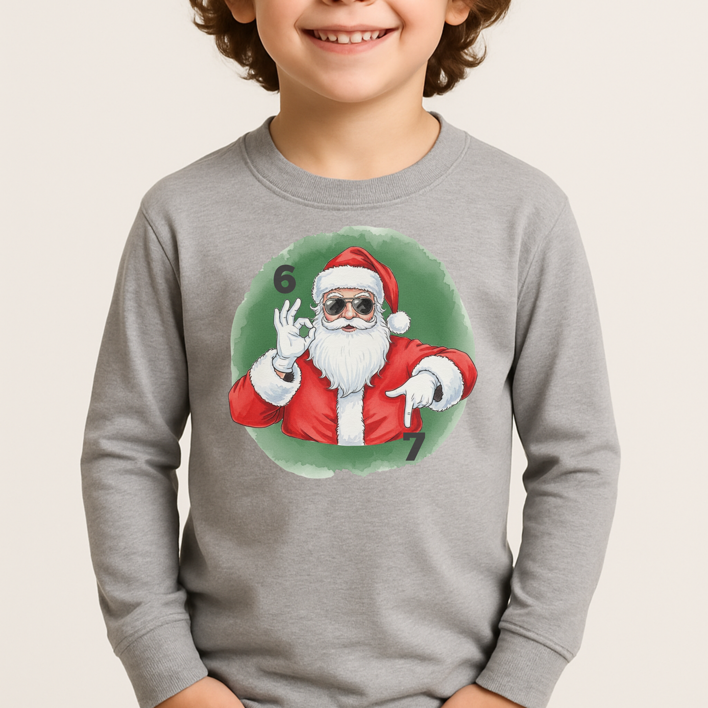 🎅 Stay Cool This Christmas with the “67 Santa” Tee! — Toddler Long Sleeve Tee