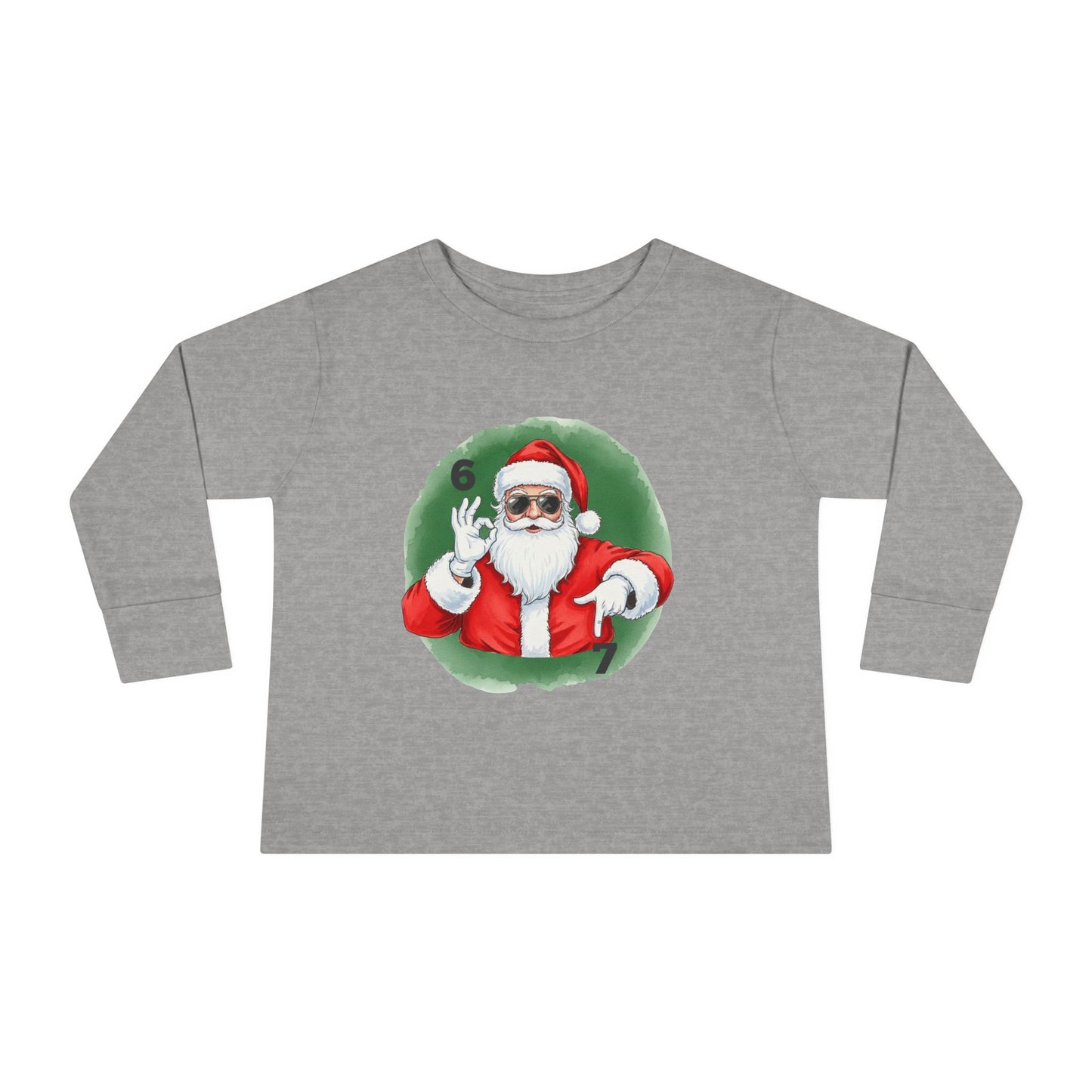 🎅 Stay Cool This Christmas with the “67 Santa” Tee! — Toddler Long Sleeve Tee