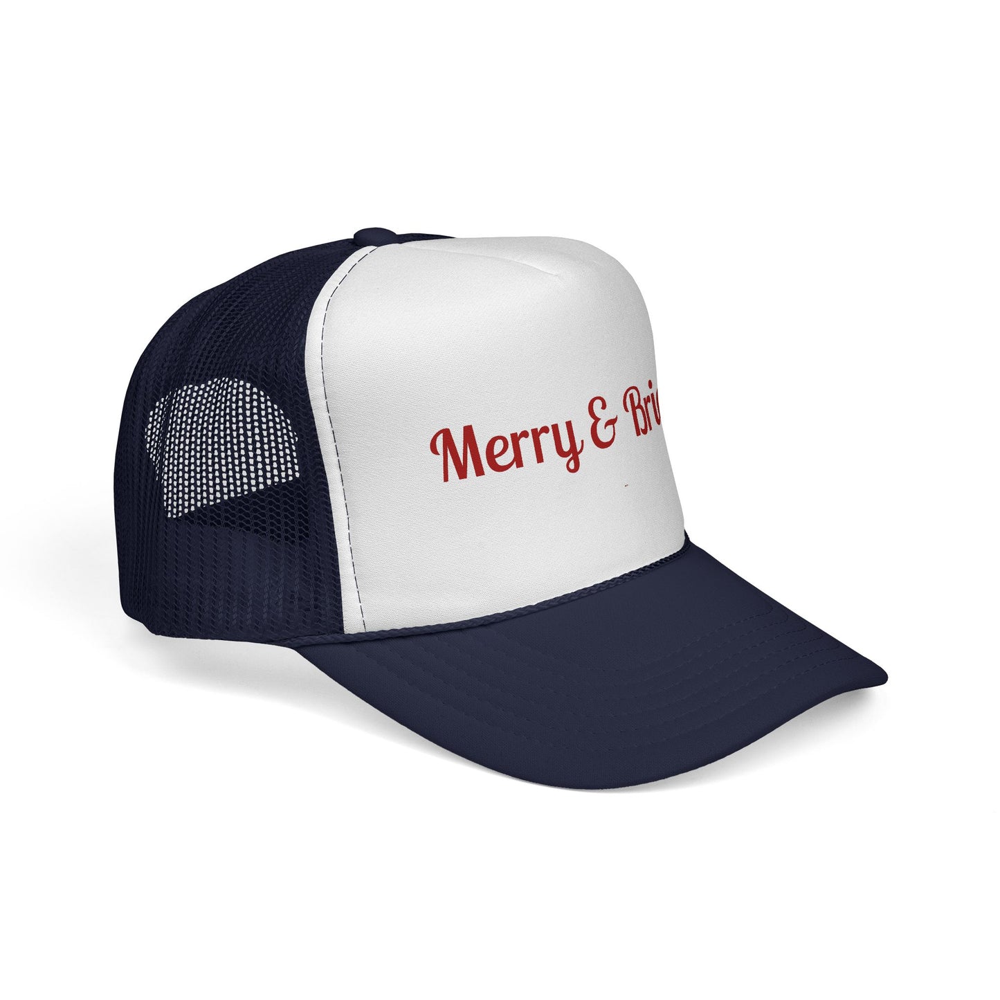 Merry & Bright Trucker Hat – Festive Christmas Mesh Cap