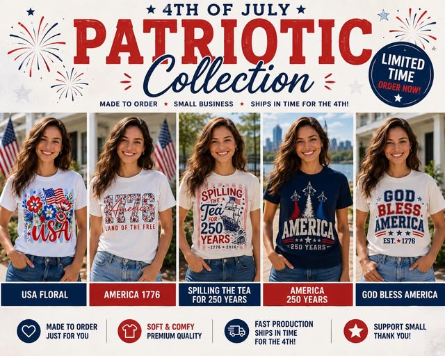 The Ultimate 4th of July Celebration Tees, 5 Patriotic to choose from