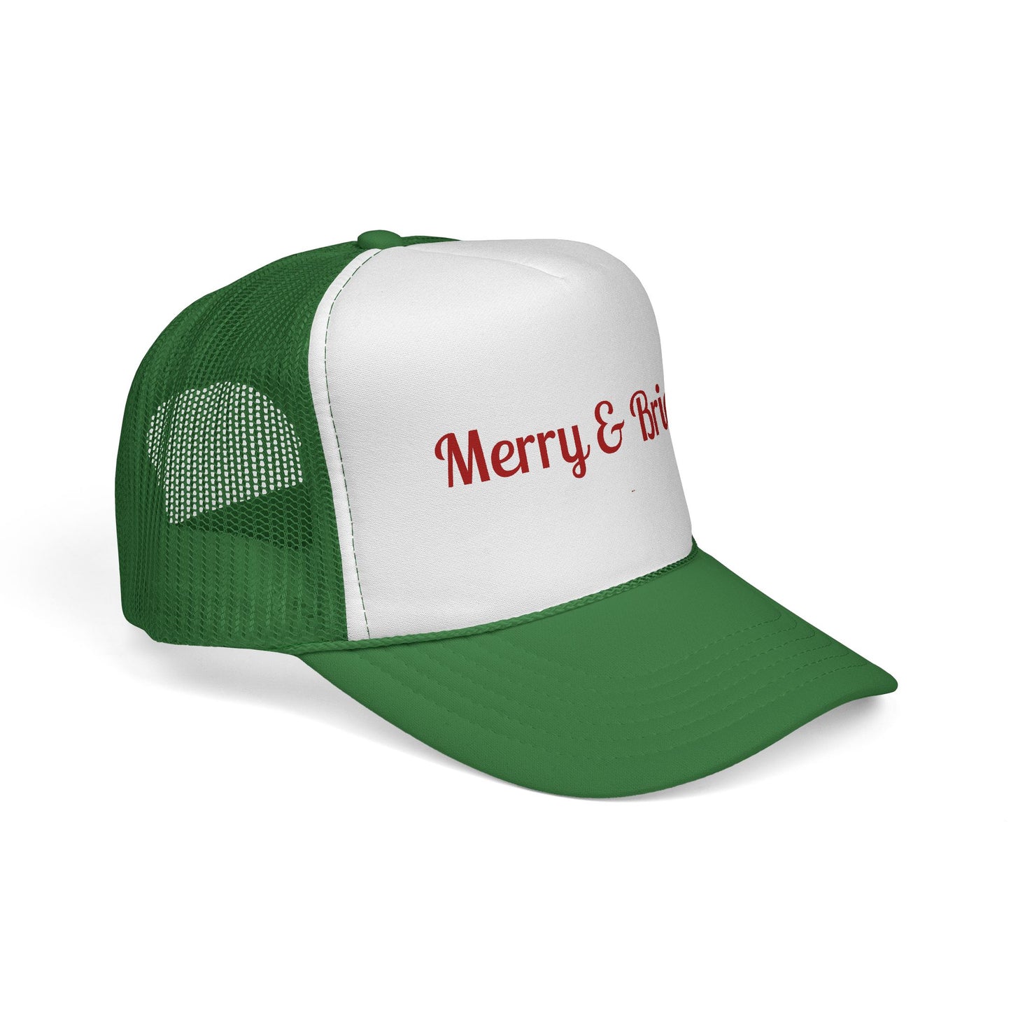 Merry & Bright Trucker Hat – Festive Christmas Mesh Cap