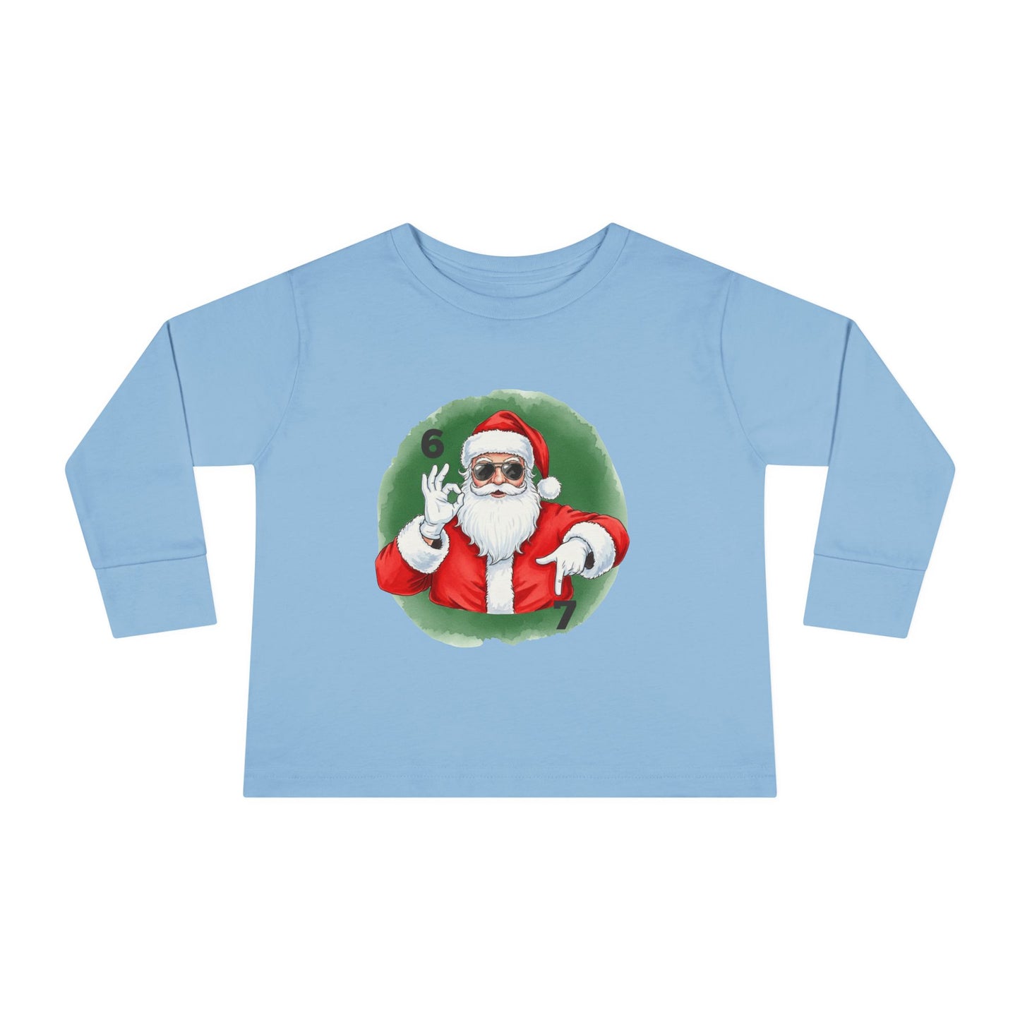🎅 Stay Cool This Christmas with the “67 Santa” Tee! — Toddler Long Sleeve Tee