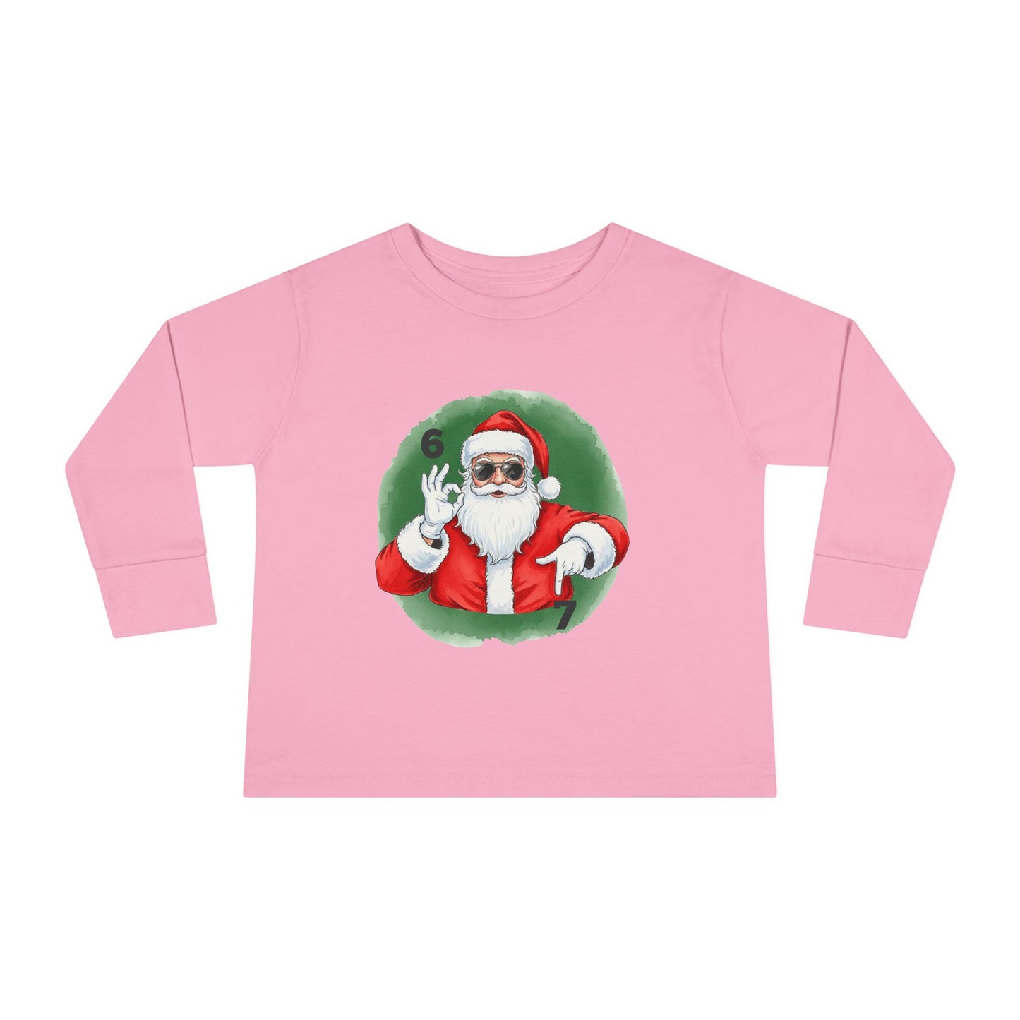 🎅 Stay Cool This Christmas with the “67 Santa” Tee! — Toddler Long Sleeve Tee