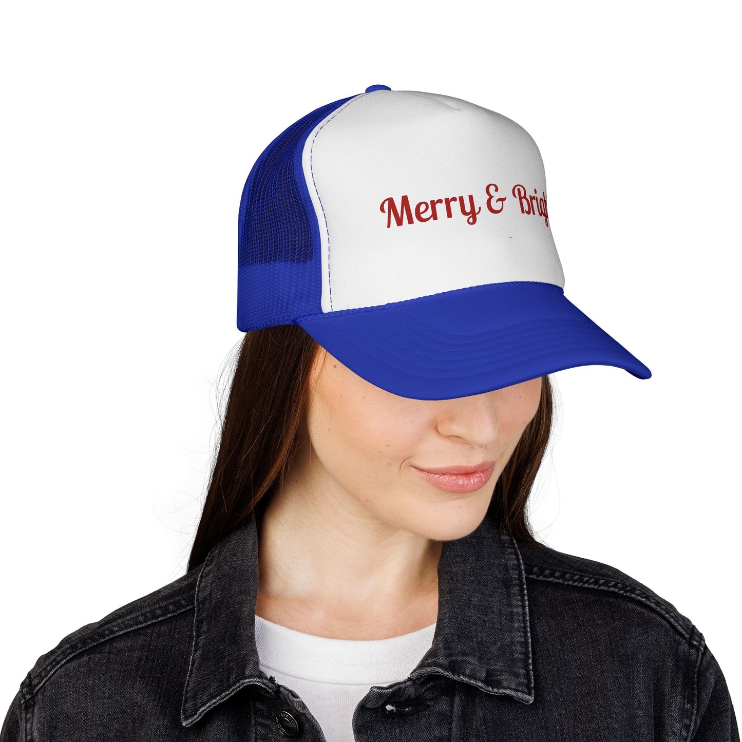 Merry & Bright Trucker Hat – Festive Christmas Mesh Cap