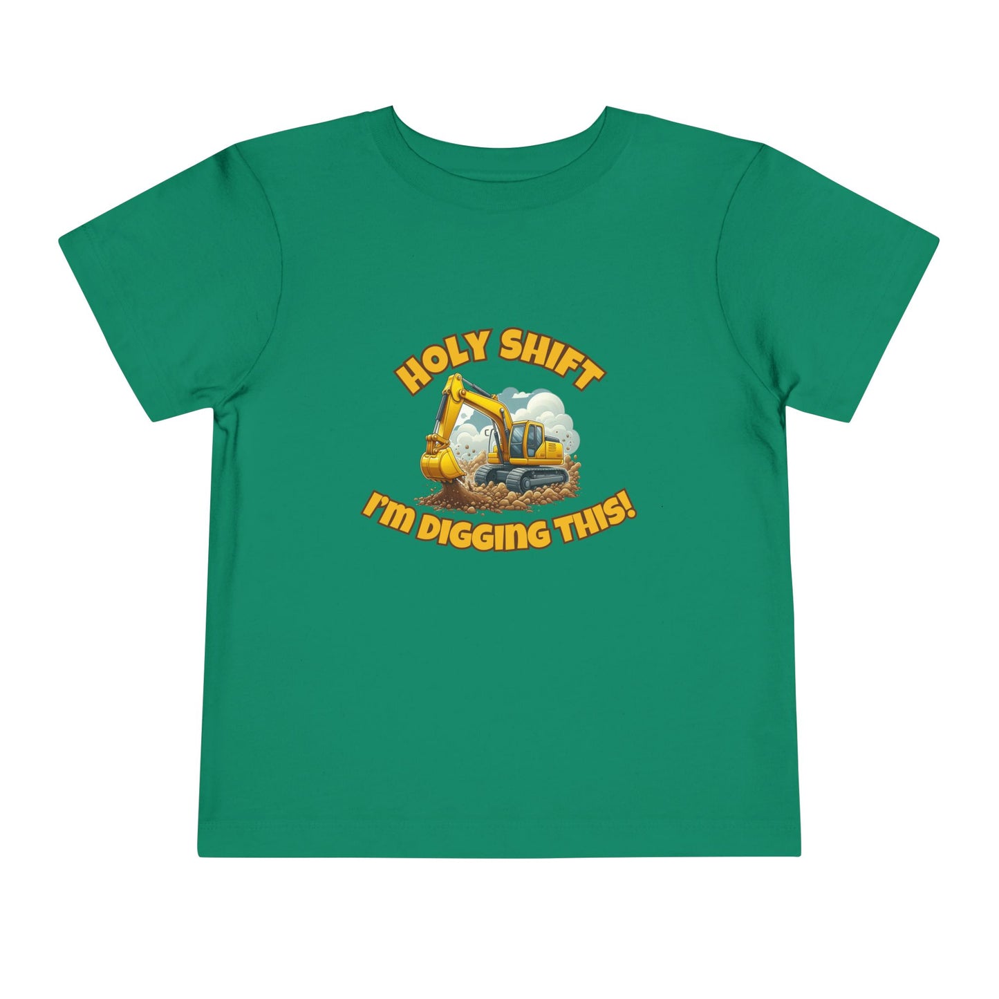 Funny Toddler Tee - Excavator T-Shirt "Holy Shift I'm Digging This! | Kids Construction Shirt, Toddler Gift, Kid Birthday Tee, Fun Play wear, Cute [...]