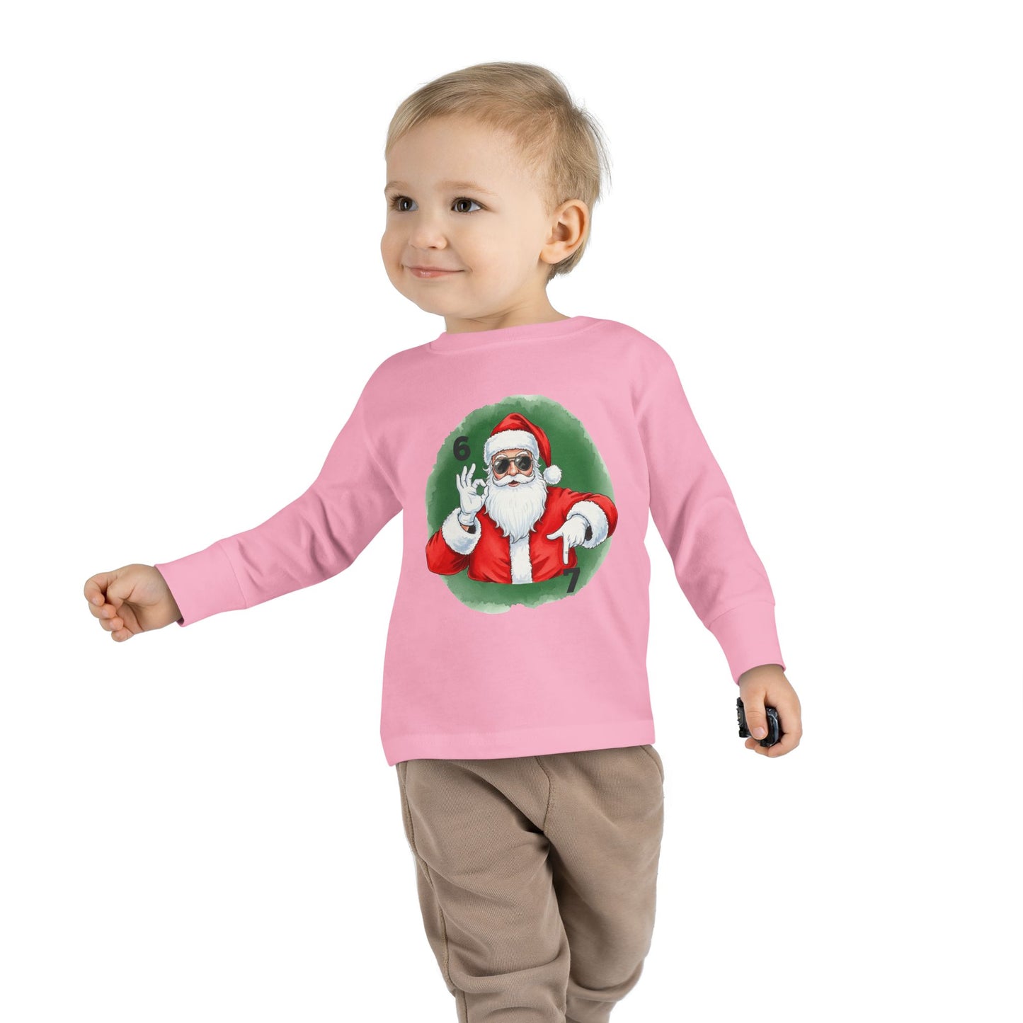🎅 Stay Cool This Christmas with the “67 Santa” Tee! — Toddler Long Sleeve Tee