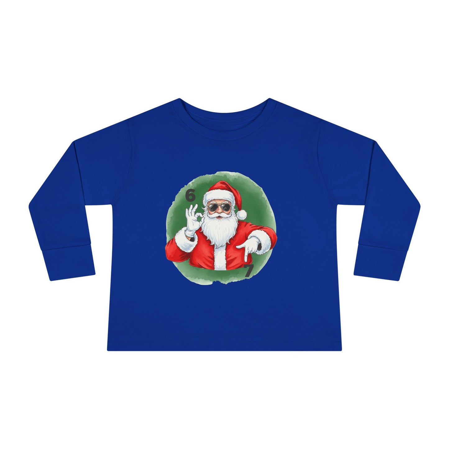 🎅 Stay Cool This Christmas with the “67 Santa” Tee! — Toddler Long Sleeve Tee