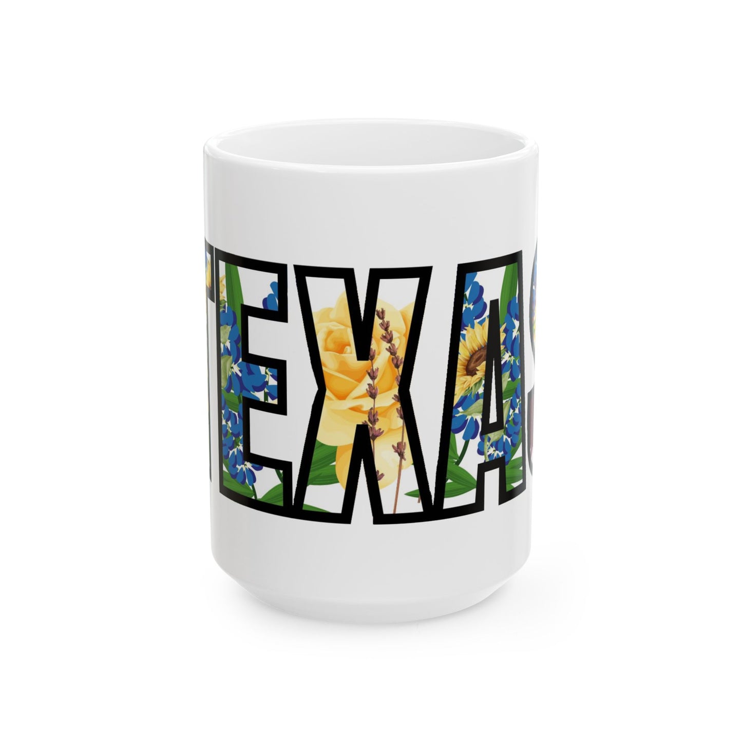 Texas Floral Ceramic Mug - 11oz & 15oz - Perfect for Gifts & Celebrations