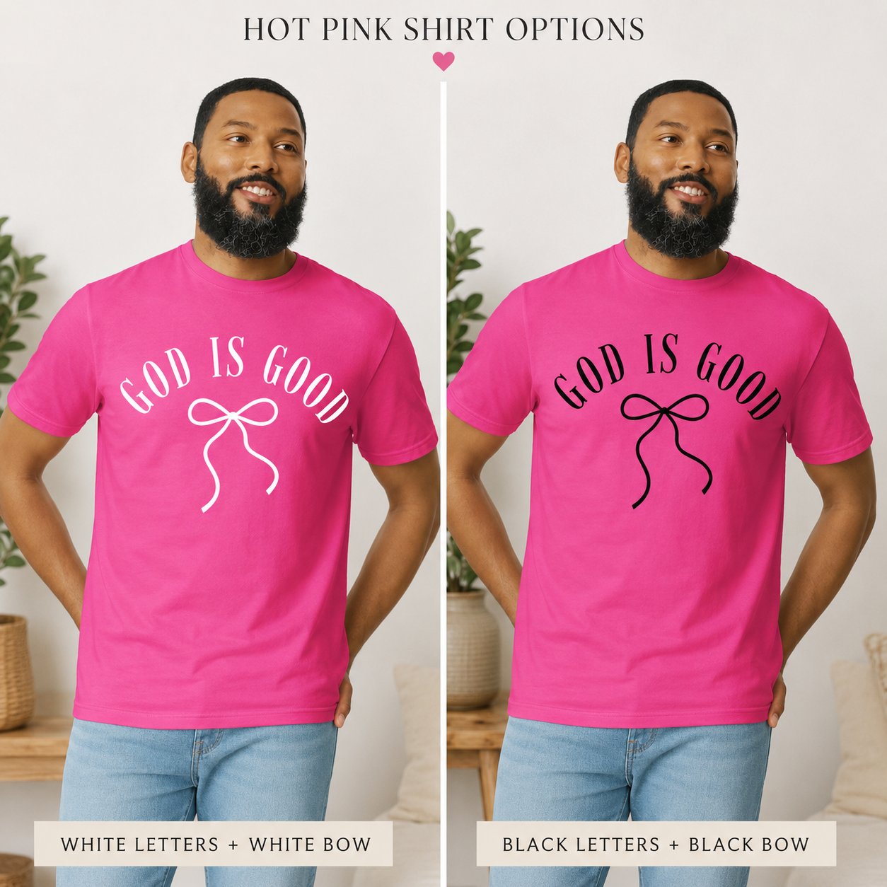 God Is Good Bow Tee – Christian Graphic Tee