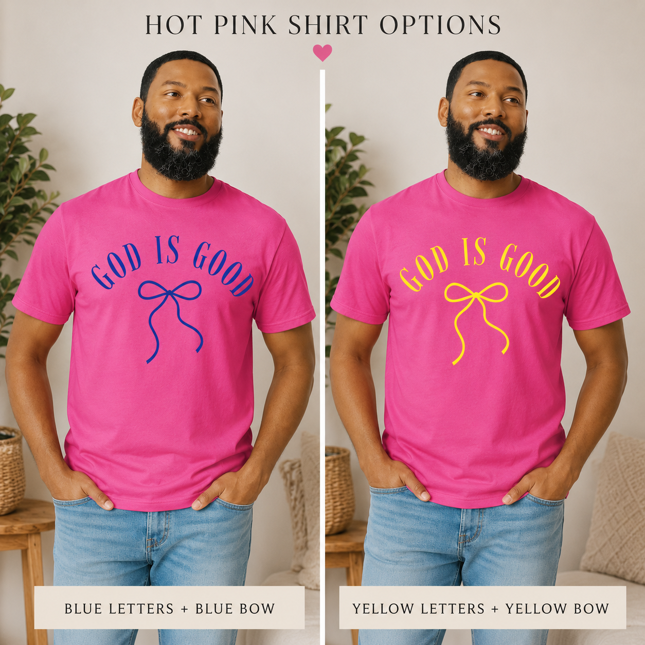 God Is Good Bow Tee – Christian Graphic Tee