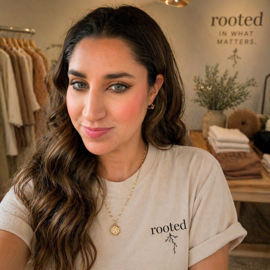 Rooted Tee – Steady. Grounded. Growing.