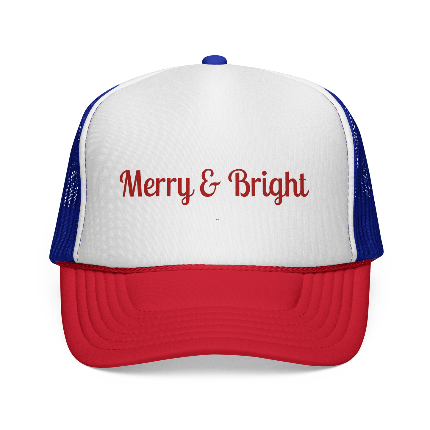 Merry & Bright Trucker Hat – Festive Christmas Mesh Cap