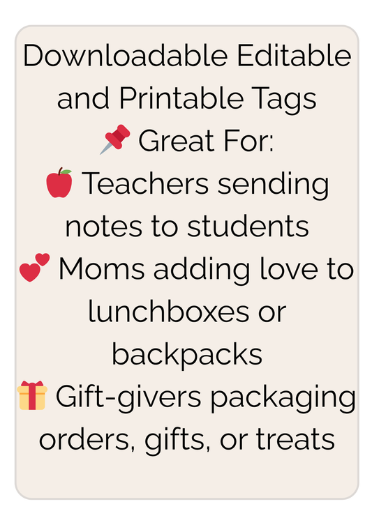 Free Printable tags- "mom edition"