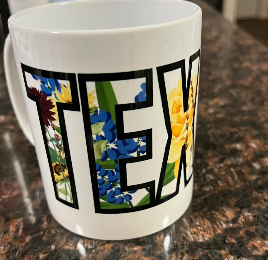 Texas Floral Ceramic Mug - 11oz & 15oz - Perfect for Gifts & Celebrations